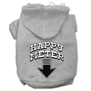 Happy Meter Grey Dog Hoodie 3XL | Pet Sweatshirt
