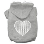 Chevron Heart Dog Hoodie 2XL | Cute Pet Sweatshirt