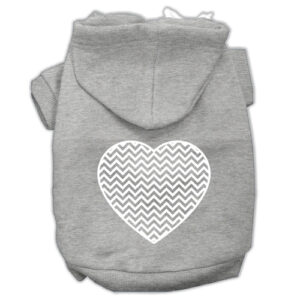 Chevron Heart Dog Hoodie 2XL | Cute Pet Sweatshirt