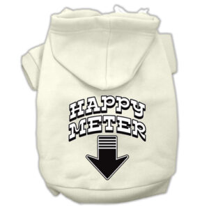 Happy Meter Screen Printed Dog Pet Hoodie Large Size