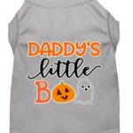 Medium Daddy’s Little Boo Gray Screen Print Dog Shirt
