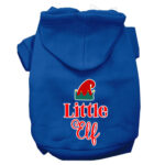 Little Elf Screen Print Dog Hoodie, Blue XL for Dogs