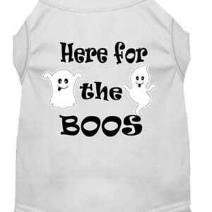 XXXL Here for the Boos Dog Shirt White Halloween Tee