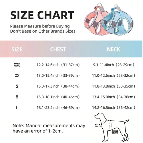 Breathable Reflective Plaid Pet Harness Set for Dogs - Image 2