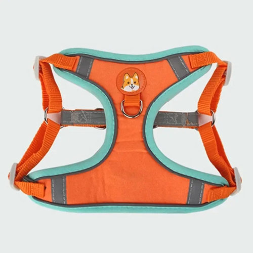 Suede Dog Chest Harness Vest with Reflective Leash - Image 5