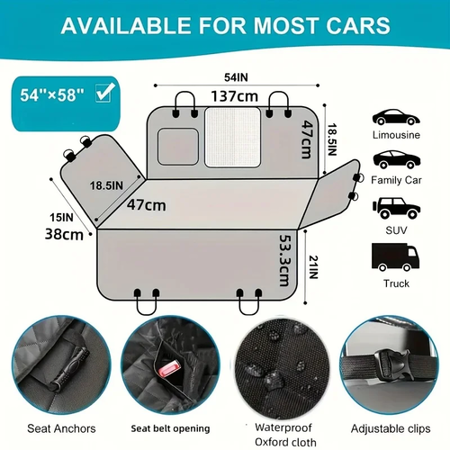 Dog Car Seat Cover Waterproof Upgrade for Car Seats - Image 4