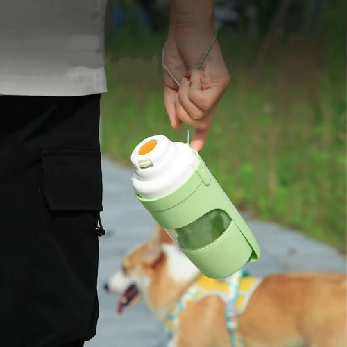 Portable Dog Water Bottle with Food Storage for Travel - Image 5