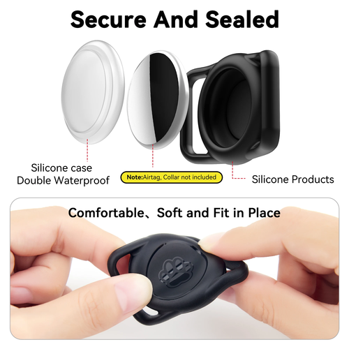 2 Pack Apple AirTag Dog Collar Holder Waterproof Case - Image 5