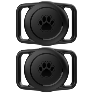 2 Pack Apple AirTag Dog Collar Holder Waterproof Case