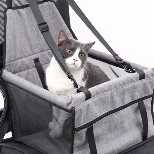 Dog Car Seat Cover Foldable Hammock Pet Harness Safe Travel - Image 2