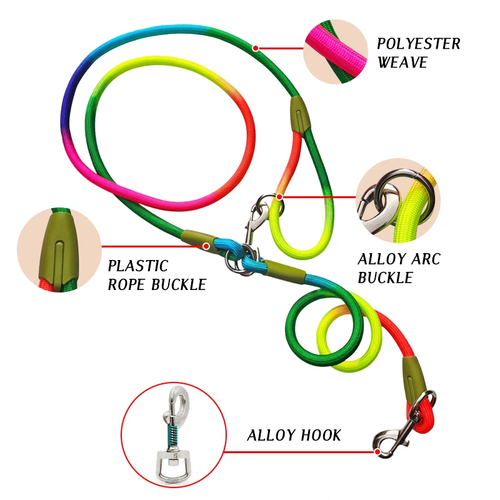 Reflective Nylon Dog Leashes for Safe Walks - Image 3