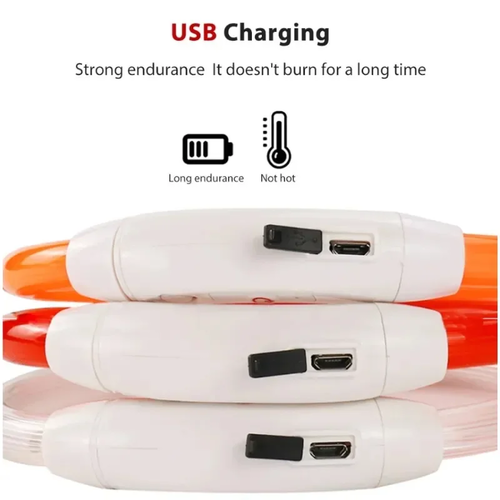 USB LED Dog Collar 3 Modes Luminous Safety Light Collar - Image 6
