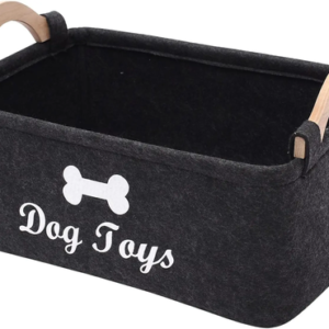 Felt Dog Toy Box Storage Basket Chest Organizer for Pets