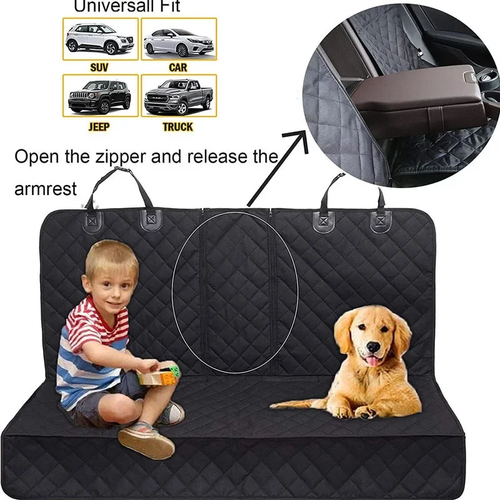 Dog Seat Cover for Back Seat Waterproof Car Protector - Image 4