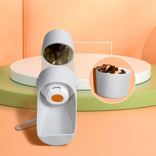 Portable Dog Water Bottle with Food Storage for Travel - Image 4