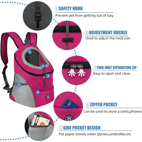 Dog Backpack Carrier Travel Bag for Small Pets - Image 3