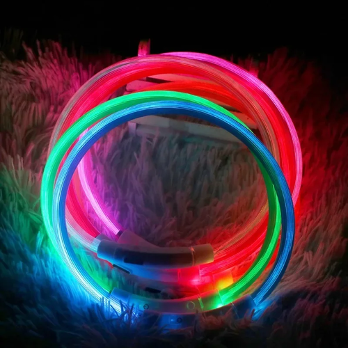 USB LED Dog Collar 3 Modes Luminous Safety Light Collar - Image 2