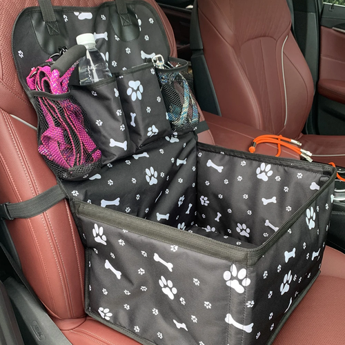 Dog Car Seat with Storage Pockets for Safe Pet Travel - Image 4