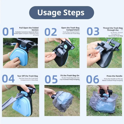 Foldable Dog Pooper Scooper Portable Travel Tool - Image 5