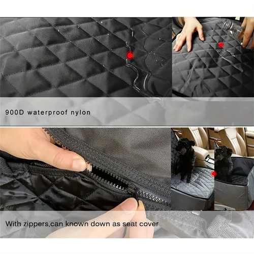 Quilted Waterproof Dog Car Seat Cover Anti Slip Fabric - Image 4