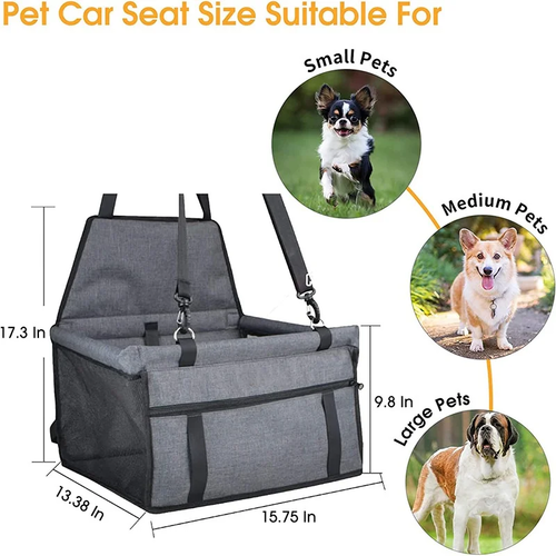 Dog Car Seat Cover Foldable Hammock Pet Harness Safe Travel - Image 6
