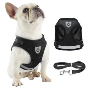 Dog Leash Undershirt Harness Mesh Adjustable Easy Control