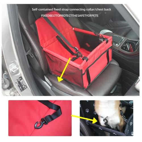 Dog Car Seat Cover Foldable Hammock Pet Harness Safe Travel - Image 5