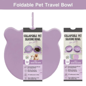 Dog Bowl Collapsible Bowls 2 Pack for Travel Pets