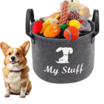 Felt Dog Toy Box for Stylish Pet Toy Storage