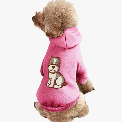 Chappy Pet Hooded Sweatshirt for Dogs Pink - Image 2