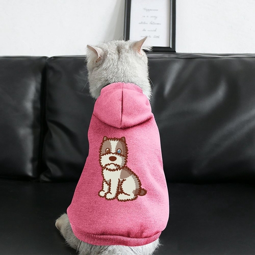 Chappy Pet Hooded Sweatshirt for Dogs Pink - Image 3