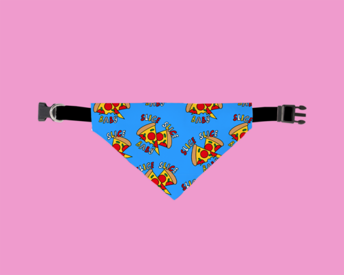 Slice Slice Baby Dog Bandana | Cute Pizza Dog Accessory - Image 4